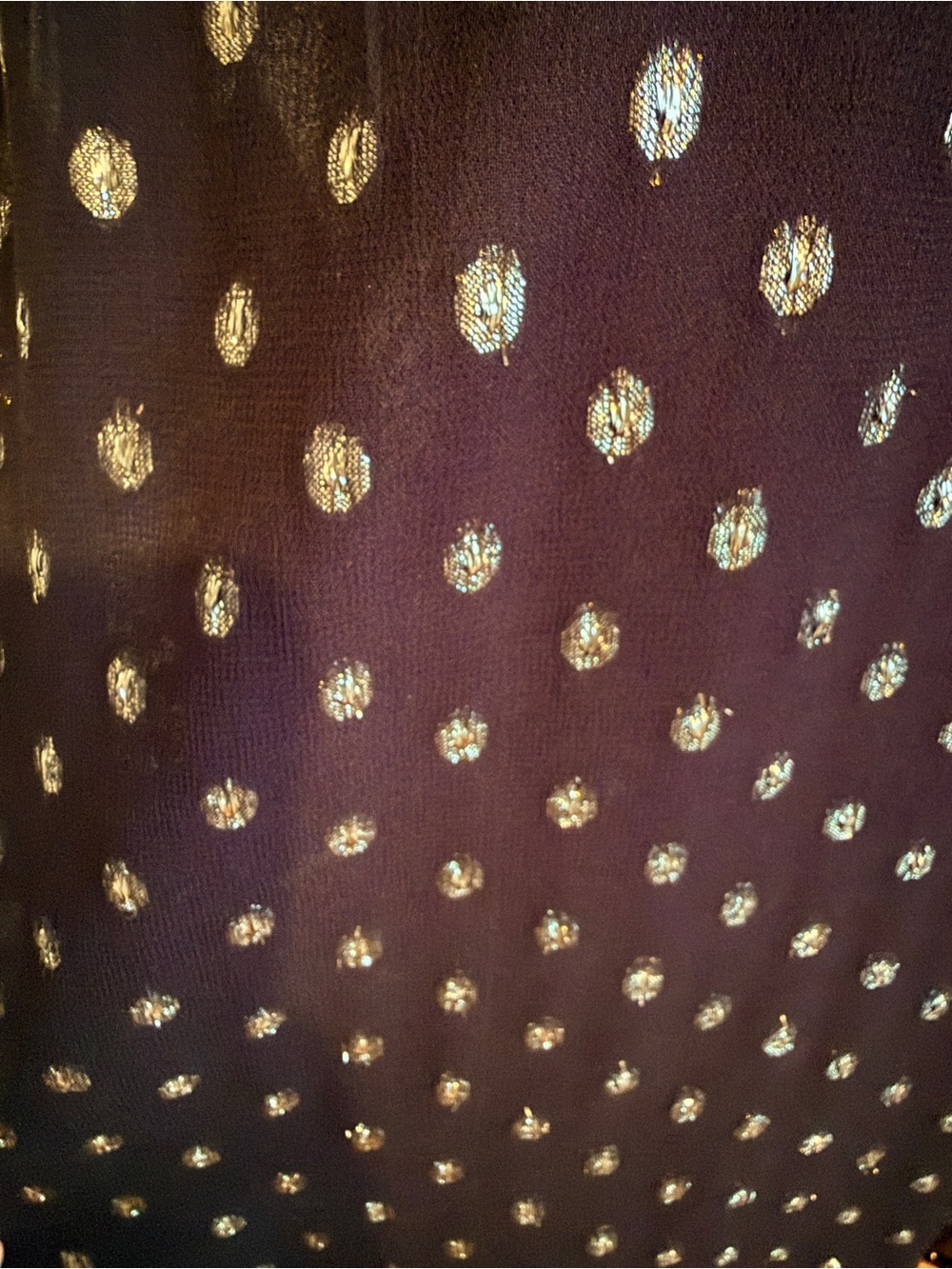 LOFT Black Metallic Gold Dot V-Neck Camisole Tank Top MP - Picture 4 of 9